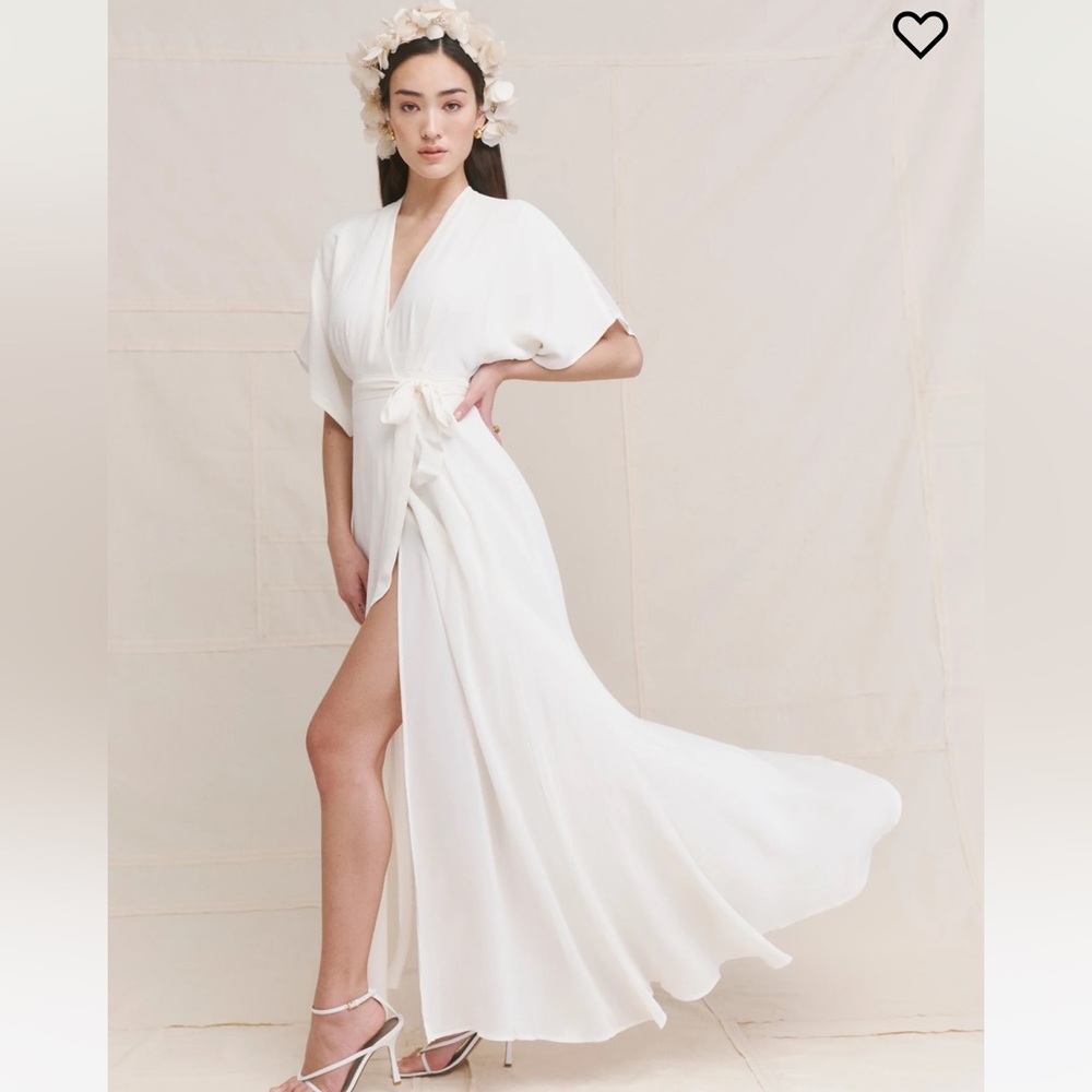 Reformation Winslow White Wrap Dress